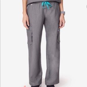 Figs scrub pant, grey wide-leg NEW